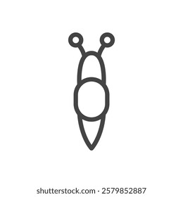 Line drawing mini insect single item icon snail