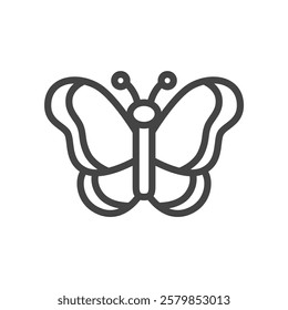 Line drawing mini insect single item icon butterfly