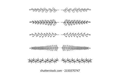 line drawing minimalist flowers set  vector .isolated on white background ,Vector illustration EPS 10