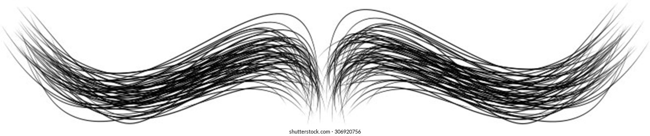 line drawing of a mustache