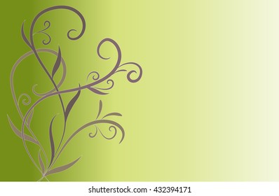Line drawing nature style background. Vector illustration.