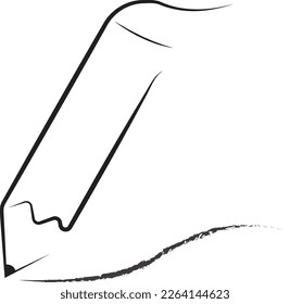 Line drawing pencil for logo or image beautifier. A simple Vector
