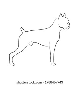 line drawing of pet dog
  hand drawn style vector illustration animal