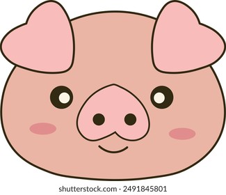 Line drawing portrait of a bear