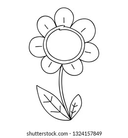 line drawing quirky cartoon daisy