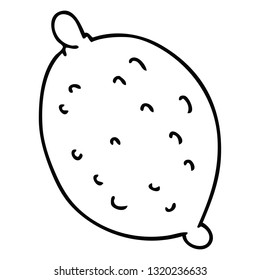 line drawing quirky cartoon lemon