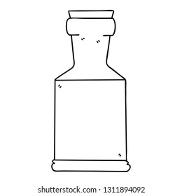 line drawing quirky cartoon potion bottle