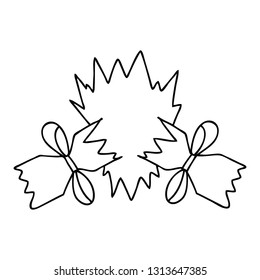 line drawing quirky cartoon pulled cracker