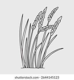 Desenho em linha de canas
