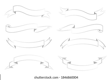 Linienzeichnung, Bänder, Grenzen, Herstellung, Etiketten, Logo-Vorlagen, Abzeichen, Aufkleber, Karten Grafikdesign-Seite Klassische Design-Elemente für Hochzeitseinladungen