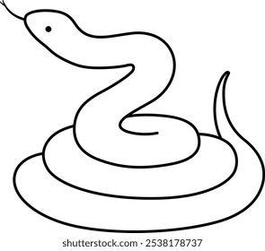 Dibujo de línea de una serpiente dormida