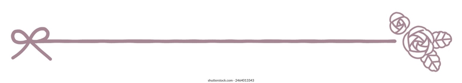 Line drawing rose vector illustration line
