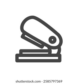 Line drawing school tool related single item icon stapler