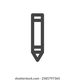 Line drawing school tools related single item icon pencil