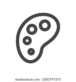 Line drawing school tools related single icon palette