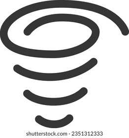 Line drawing simple business single item icon Tornado