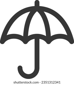 Line drawing simple business single item icon umbrella