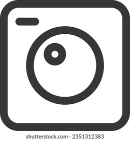 Line drawing simple business single item icon camera