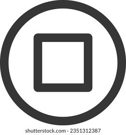 Line drawing simple business single item icon stop