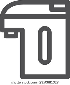 Dibujo en línea simple electroelectroelectroelectrodoméstico de un solo elemento icono eléctrico