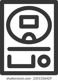 Line drawing Simple entertainment-related single item icon Pachinko