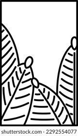Line drawing simple Hanafuda Mutsuki Pine January Pine scum