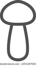 Line drawing simple mushroom single item icon mushroom