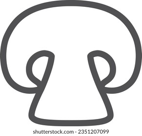 Strichzeilentechter einfacher Pilzeinschnitt-Symbol Pilzüberschnitt