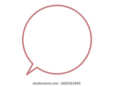 Line drawing of a simple round speech bubble