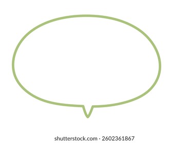 Line drawing of a simple round speech bubble