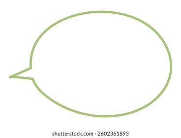 Line drawing of a simple round speech bubble