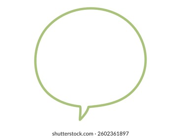 Line drawing of a simple round speech bubble