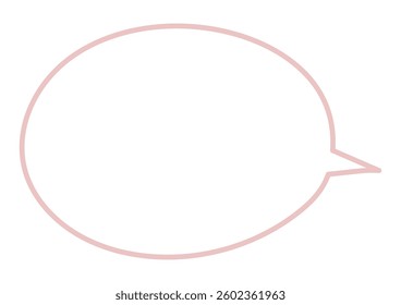 Line drawing of a simple round speech bubble