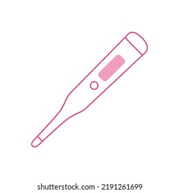 Line drawing of a simple thermometer.