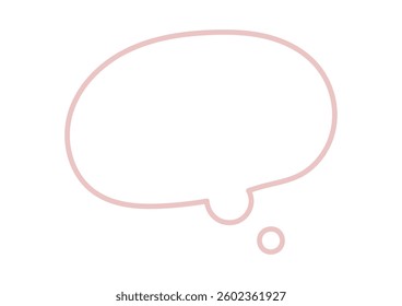 Line drawing of a simple thinking balloon