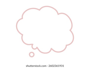 Line drawing of a simple thinking balloon
