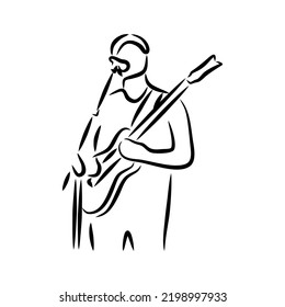 Line drawing of sing a song