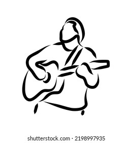 Line drawing of sing a song