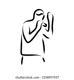Line drawing of sing a song