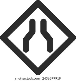 Line drawing single illustration of mini sign - Width reduced