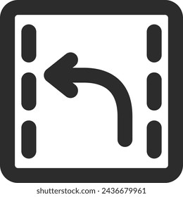 Line drawing single illustration of mini sign traffic classification by direction of travel