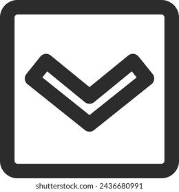 Line drawing single illustration of mini sign safety zone
