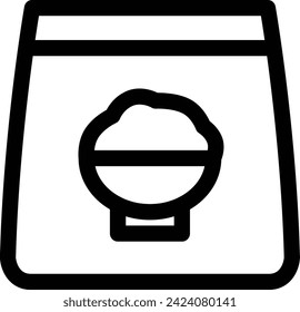 Icono de un solo elemento de dibujo de línea necesario para la prevención de desastres - arroz portátil