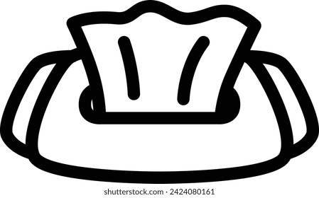 Line drawing single item icon of items necessary for disaster prevention: Wet tissue