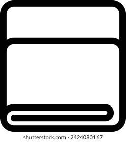 Line drawing single item icon of items necessary for disaster prevention: Blanket