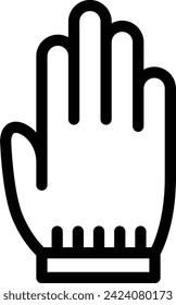 Line drawing single item icon of items necessary for disaster prevention: work gloves