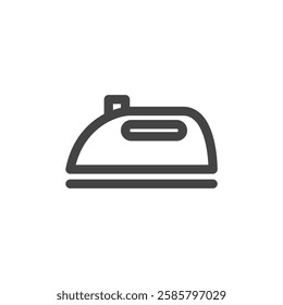 Line drawing single item icon related to daily necessities home appliances iron