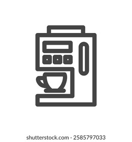 Line drawing single item icon related to daily necessities home appliances coffee maker