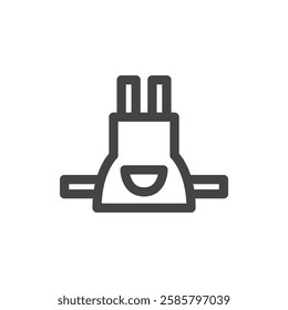 Line drawing single item icon related to daily necessities home appliances Apron