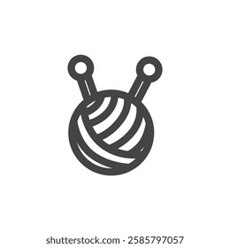 Line drawing single item icon related to daily necessities home appliances yarn